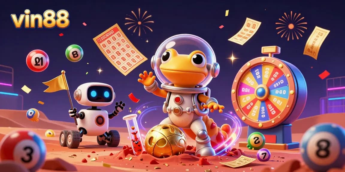 Win big at vin88 with vibrant lottery balls, exciting games, and dynamic casino atmosphere.
