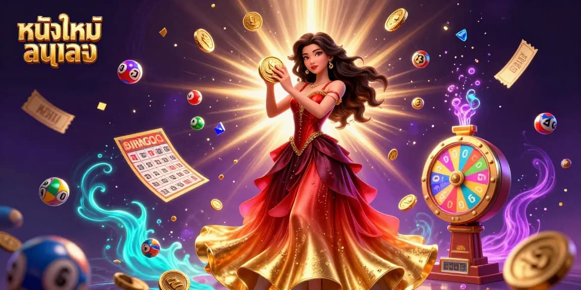 Experience หนังใหม่ชนโรง with a dazzling array of golden coins and prize elements raining down, enhancing your gambling excitement.