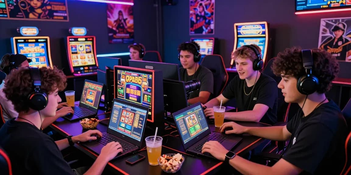 Engaging gaming scene showing players enjoying Oppa86 link in vibrant atmosphere