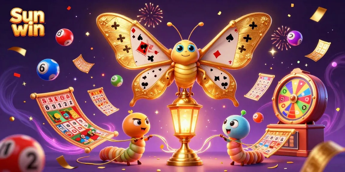 Win big with Sun win's vibrant lottery excitement in a captivating casino scene.