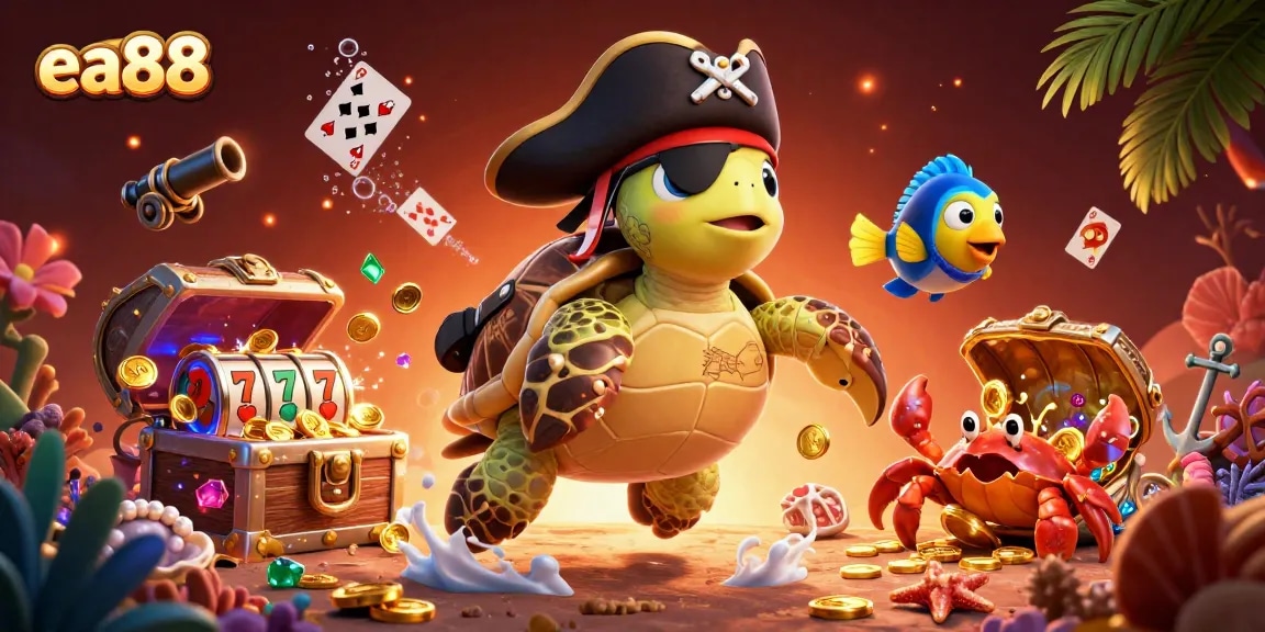 Experience thrilling gameplay at ea88 with a vibrant underwater adventure featuring exciting slot elements and treasure.