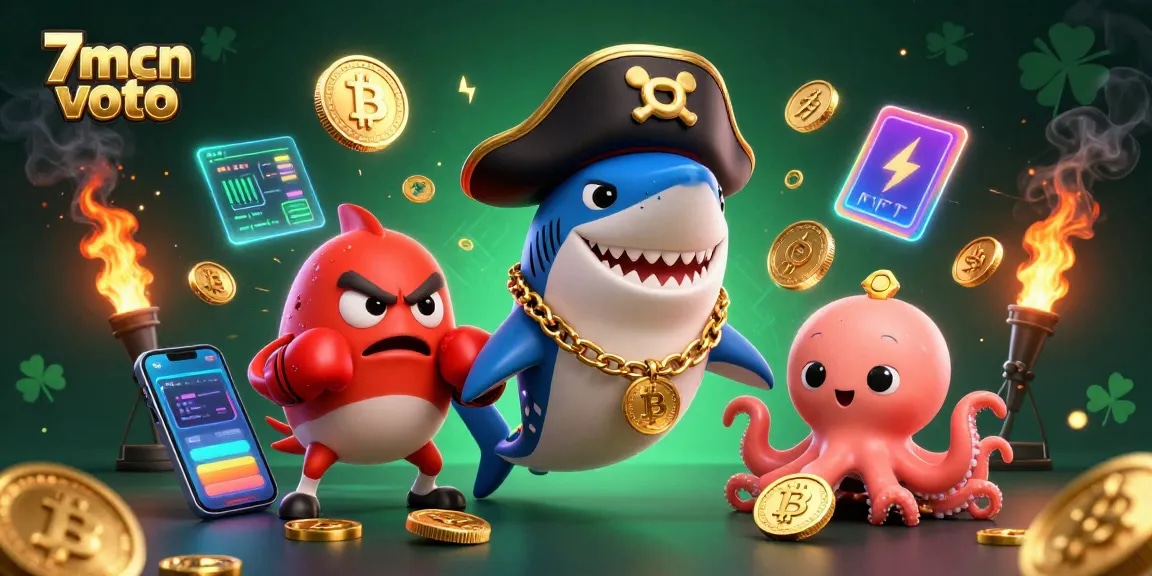 Join the fun at 7mcn voto as pirate shark and friends gather lucky winnings!
