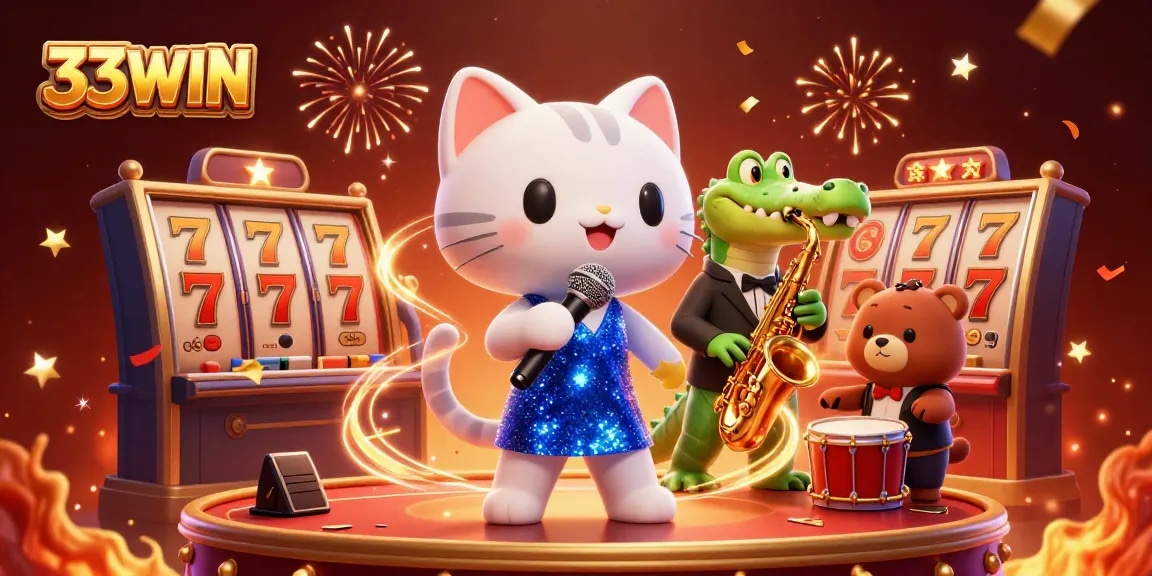 Win big with 33WIN: Enjoy vibrant online casino fun with lively characters.