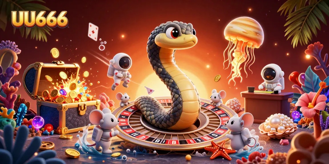 Bet on the cosmic roulette with UU666 in this vibrant 3D casino adventure.