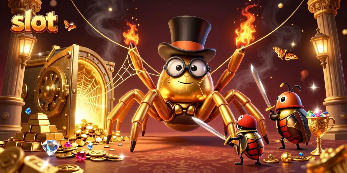 Experience thrilling slot games in a packed 3D scene with rich visuals and engaging characters.