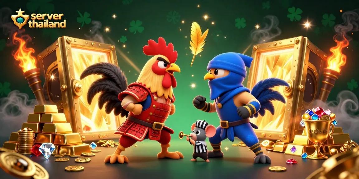 Experience thrilling wins on server thailand with dynamic cartoon roosters in a dramatic showdown