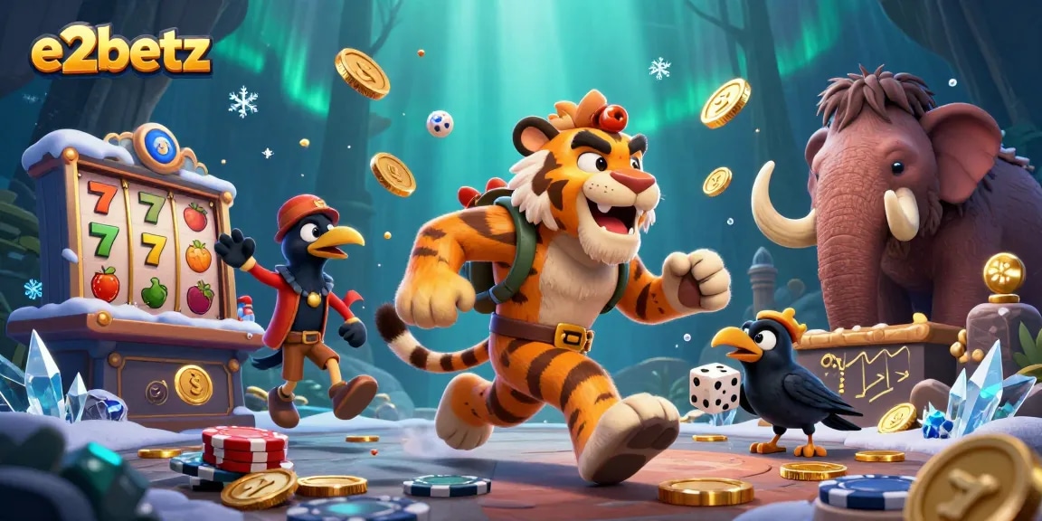 Experience thrilling gameplay at e2betz with dynamic prehistoric casino characters and games!