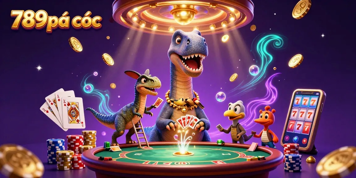Experience the thrill of 789p cá cược with a dazzling casino scene featuring vibrant characters and rich details.