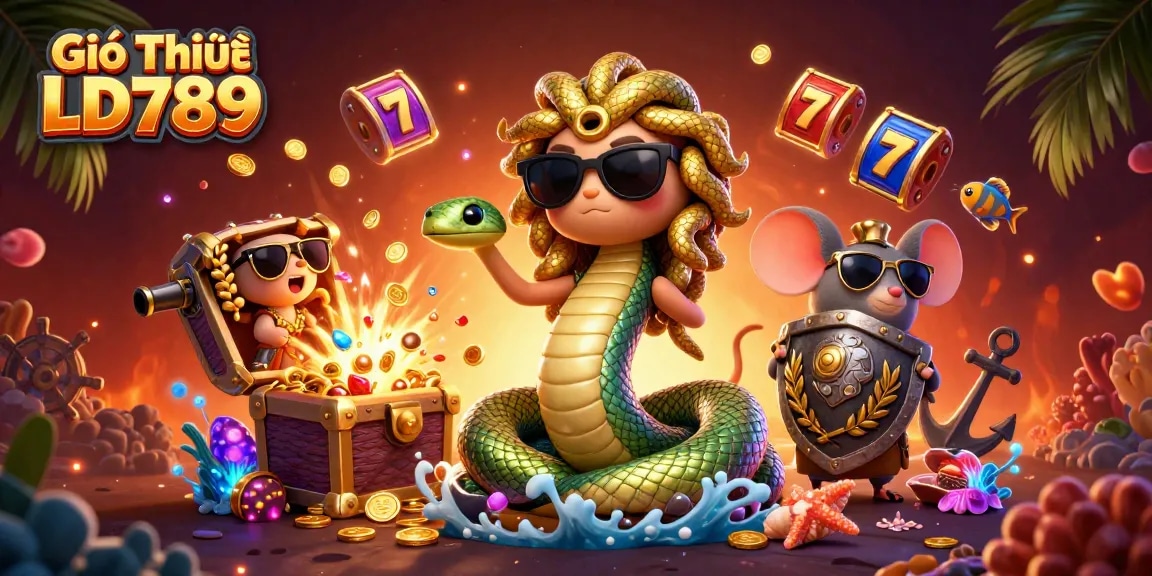 Engaging Giới Thiệu LD789 illustration showcasing casino elements, characters, and dynamic gameplay.