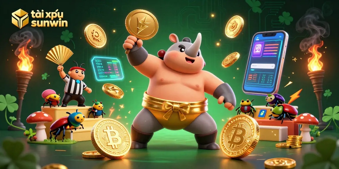 Engage in exciting tài xỉu sunwin gameplay with vibrant 3D characters and crypto elements.