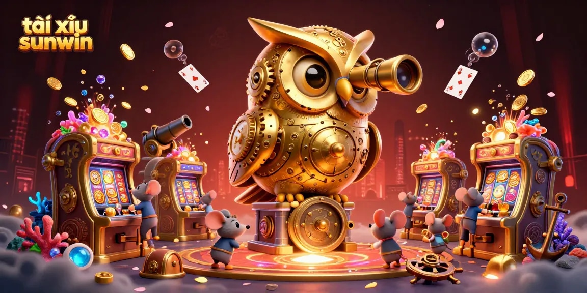 Engage in tài xỉu sunwin with a lively casino scene featuring dynamic characters and elements, enhancing your gaming experience.