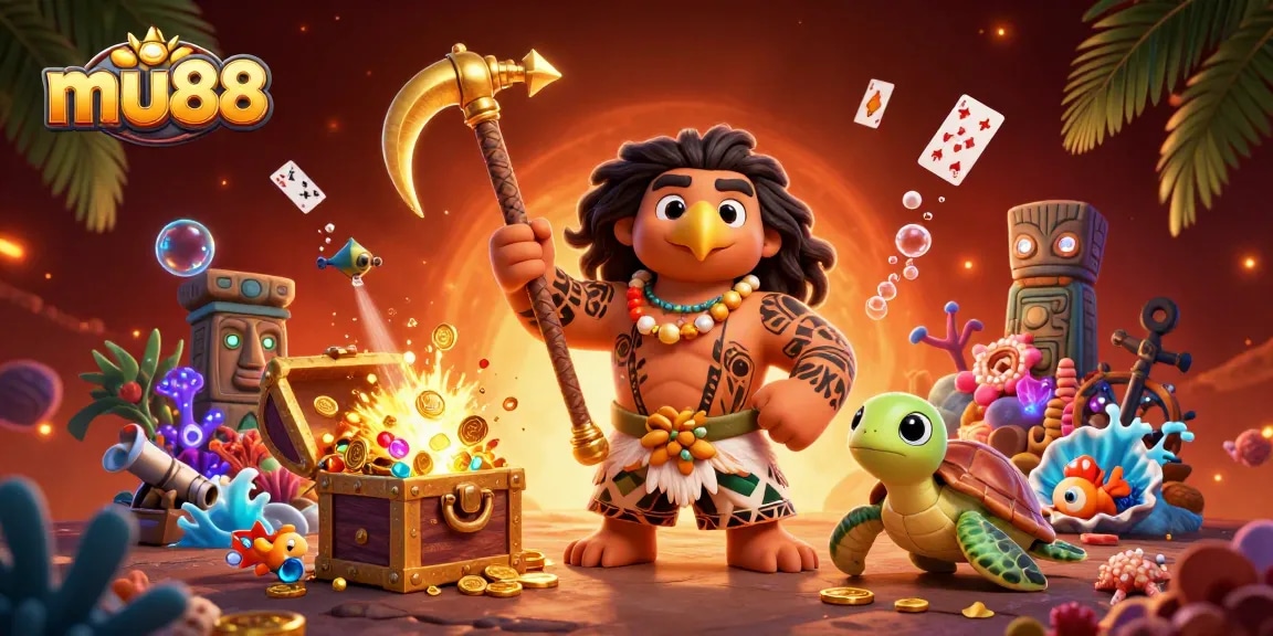 Engage with mu88's vibrant casino scene showcasing thrilling gameplay elements and rich colors.