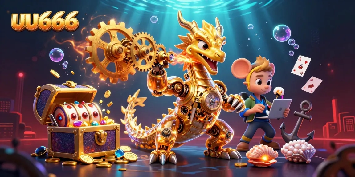 Engage in thrilling gameplay with uu666 at a vibrant, ultra-detailed 3D casino scene.