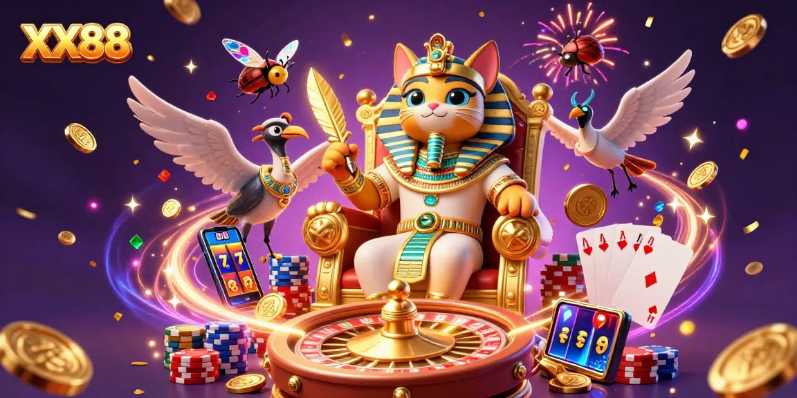 Experience the thrill of XX88 with vibrant casino action and dynamic gaming elements.