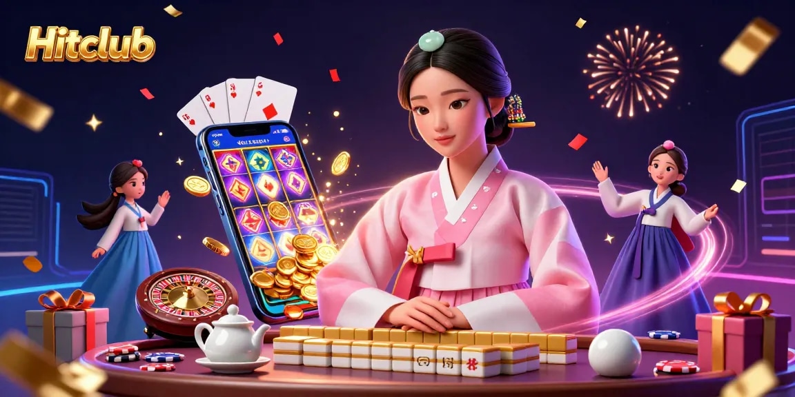 Hitclub showcases winning strategies with vibrant slot games, celebrating player joy in an immersive casino