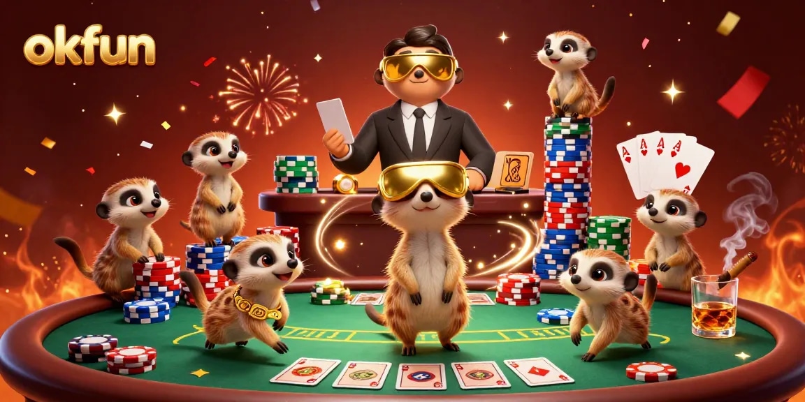 Experience the thrilling action at okfun's cartoon casino run by adorable meerkats.