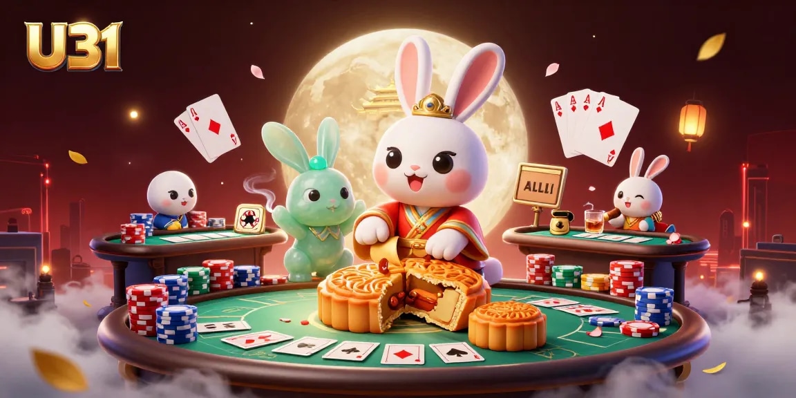 Win big with U31 while enjoying exciting poker games surrounded by festive characters and elements.