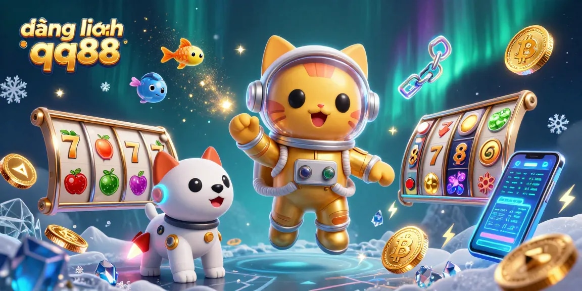Experience the thrill of đăng nhập qq88 in this vibrant casino-inspired 3D illustration.