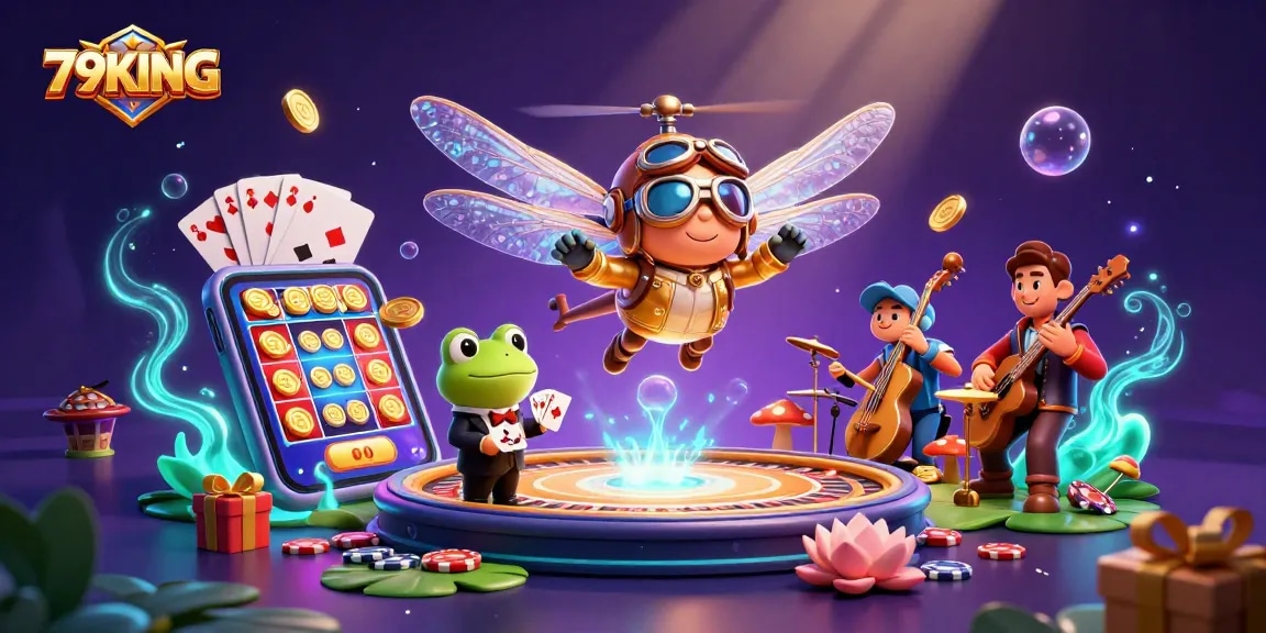 Experience thrilling gaming action at 79KING with dynamic card dealing and vibrant casino elements.