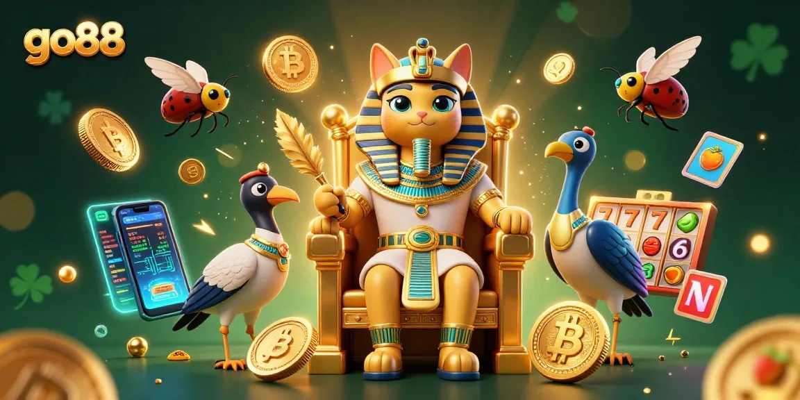 Engage with go88's electrifying slots and casino experience through this vibrant 3D illustration.