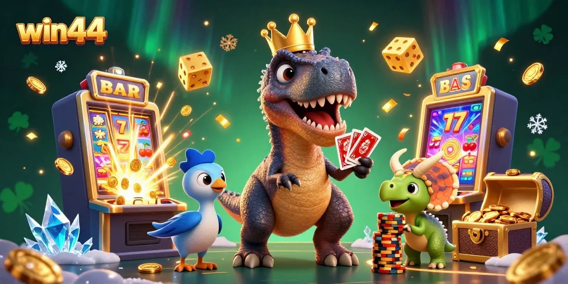 Experience thrilling gaming at win44 with colorful characters, vibrant slots, and excitement.