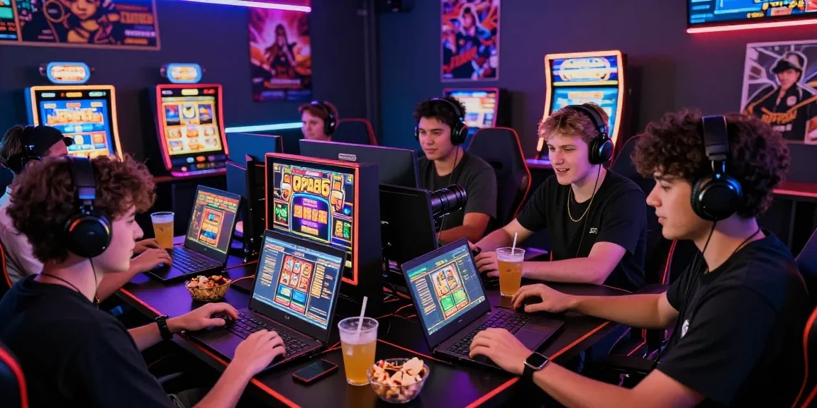Engaging gaming scene showing players enjoying Oppa86 link in vibrant atmosphere