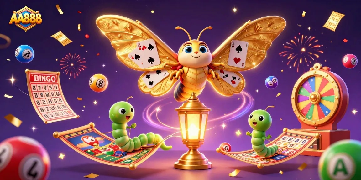 Engage with AA888 and experience vibrant casino action through a dynamic, detailed illustration.