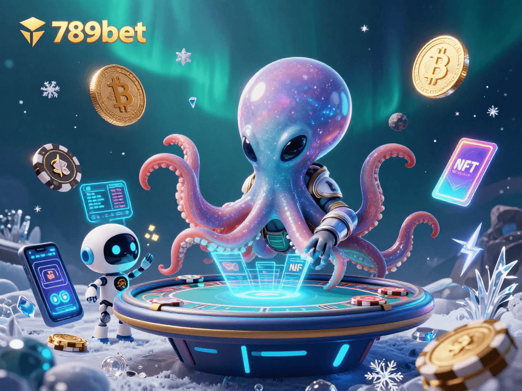 Engage in the 789bet excitement with dynamic alien characters and holographic casino elements.
