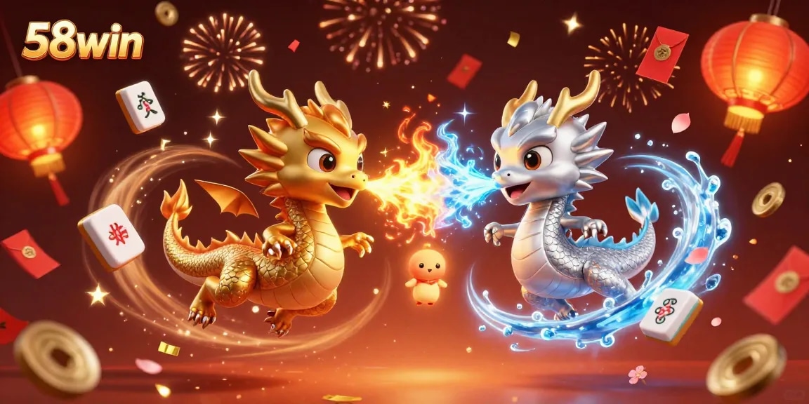 Engage in thrilling gameplay at 58win with golden dragons and vibrant casino elements igniting excitement.