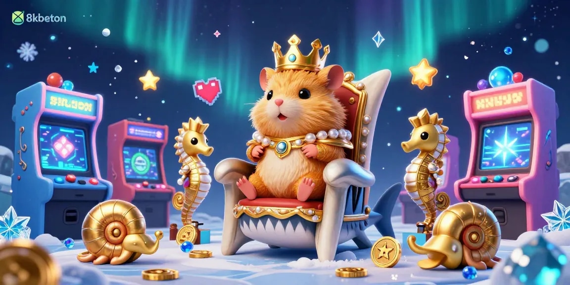 Experience thrilling gaming adventures with 8kbeton as a fierce hamster king leads fantastical symbols of casino excitement.