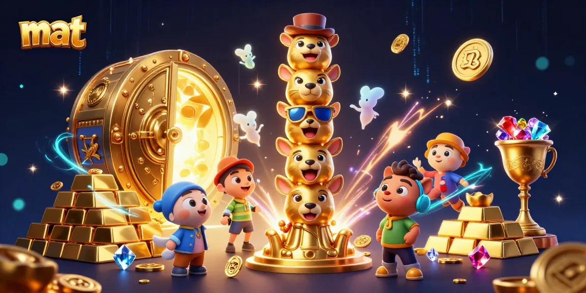 Experience the thrill of mat with a dazzling casino scene featuring vibrant treasures and whimsical elements.