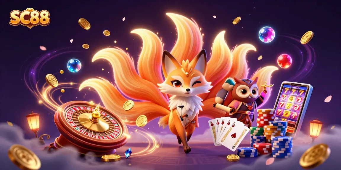 Experience thrilling wins at SC88 with vibrant casino elements and enchanting graphics.