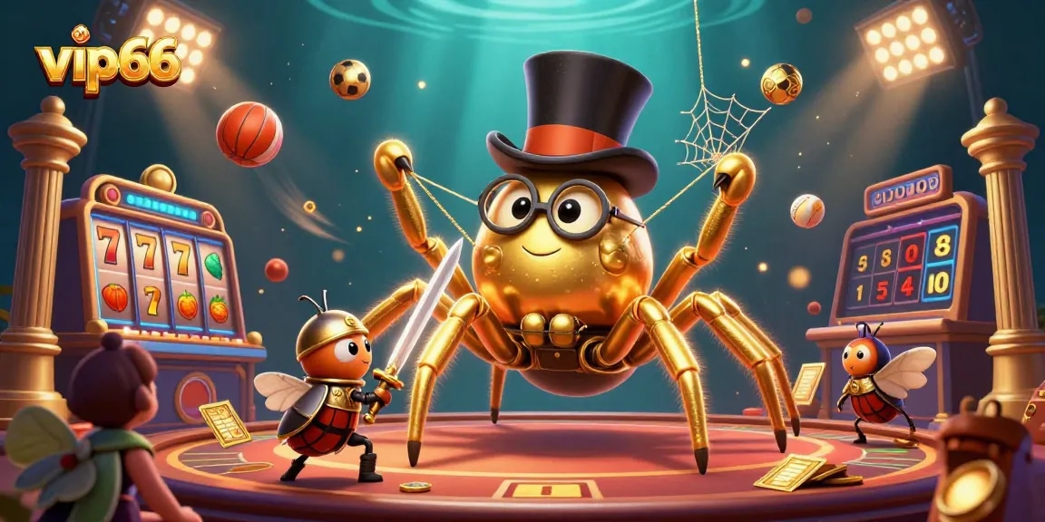 Experience vip66 through an enchanting casino scene with vibrant characters and dynamic game elements.