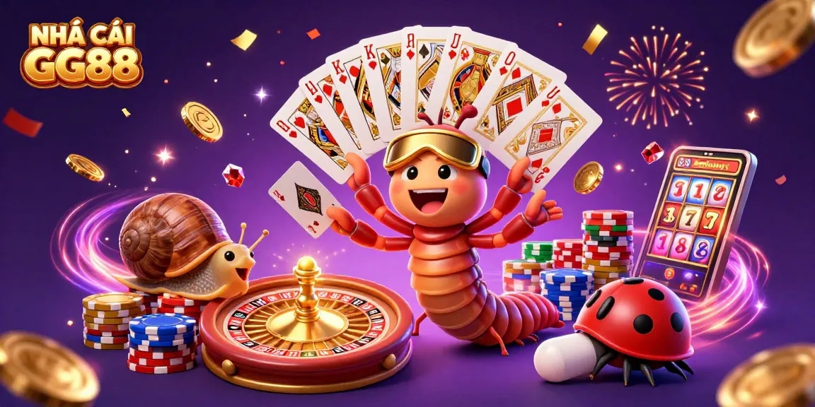 Engage with NHÀ CÁI GG88's dynamic casino experience featuring vibrant characters and exciting games.