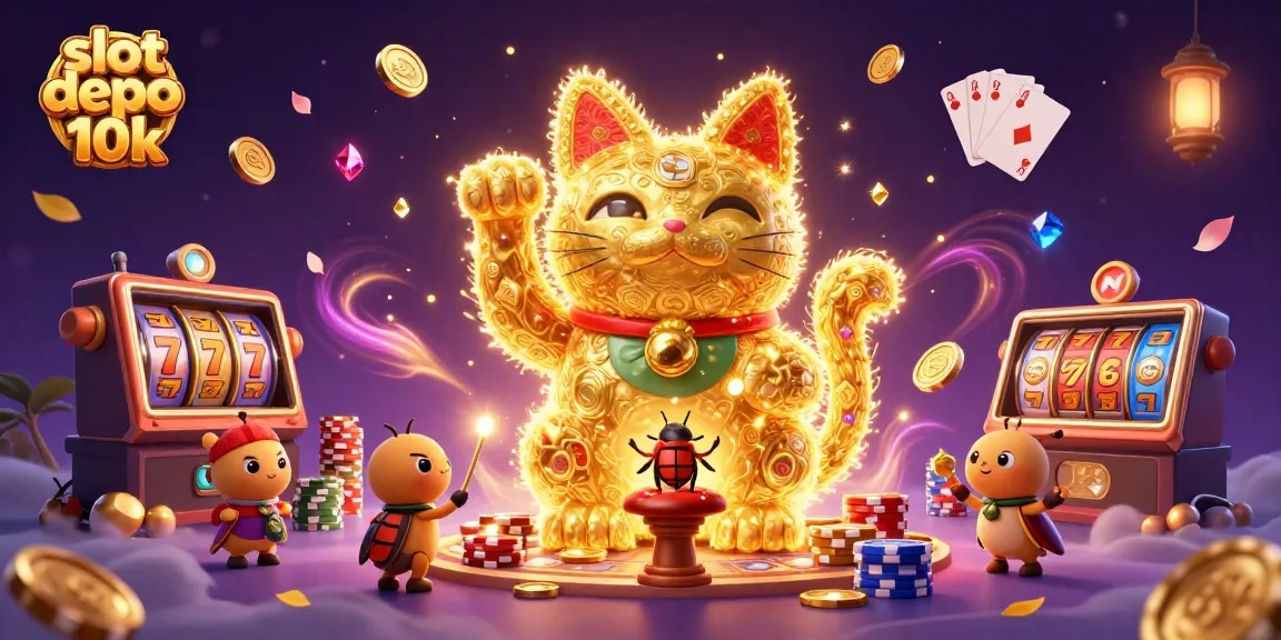 Play exciting slot depo 10k with vibrant symbols and dynamic game elements capturing casino thrill.