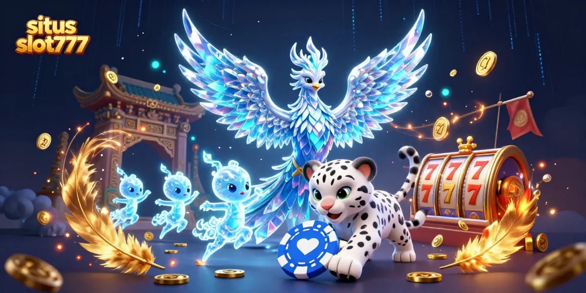 Engage with situs slot777 and win as glimmering creatures illuminate a vibrant casino scene.