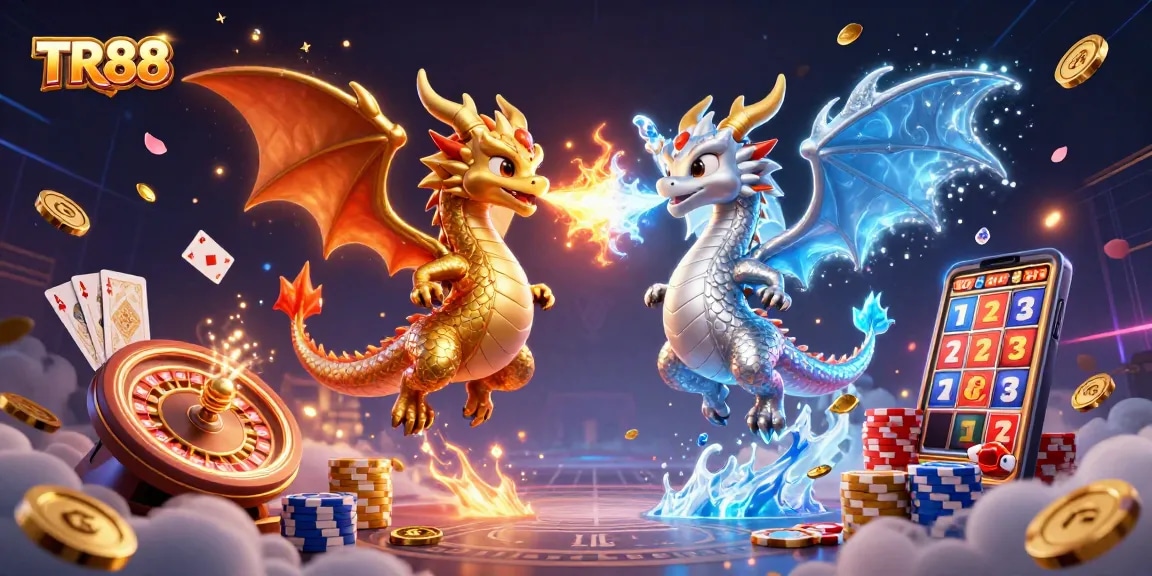 TR88 provides thrilling gaming action with lively dragons, casino games, and vibrant decorations.