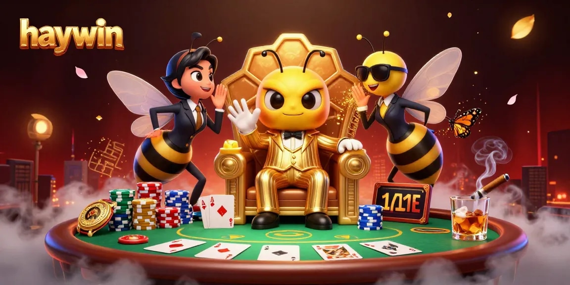 Join the excitement at Haywin, where the buzzing bumblebee mob boss presides over thrilling casino poker games.
