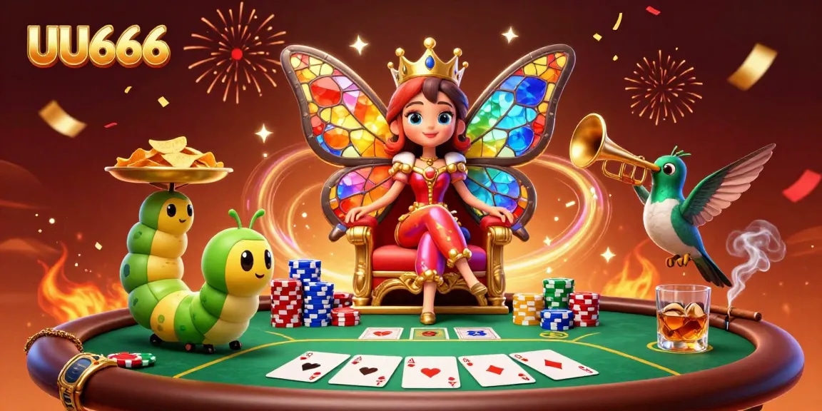 Experience thrilling poker action at UU666 with vibrant characters and dynamic casino elements.