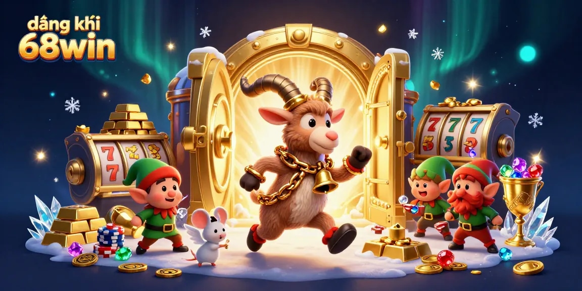 Experience excitement and thrill with đăng ký 68win in a dynamic 3D casino scene filled with riches.
