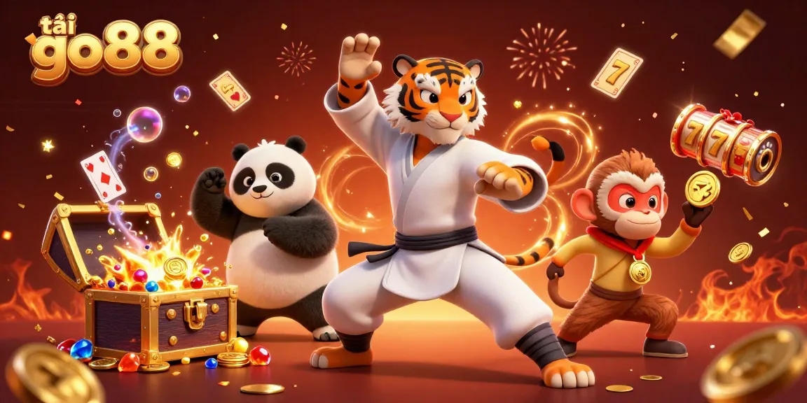 Play thrilling games and tải go88 to join the fun with our vibrant casino scene featuring exciting characters.