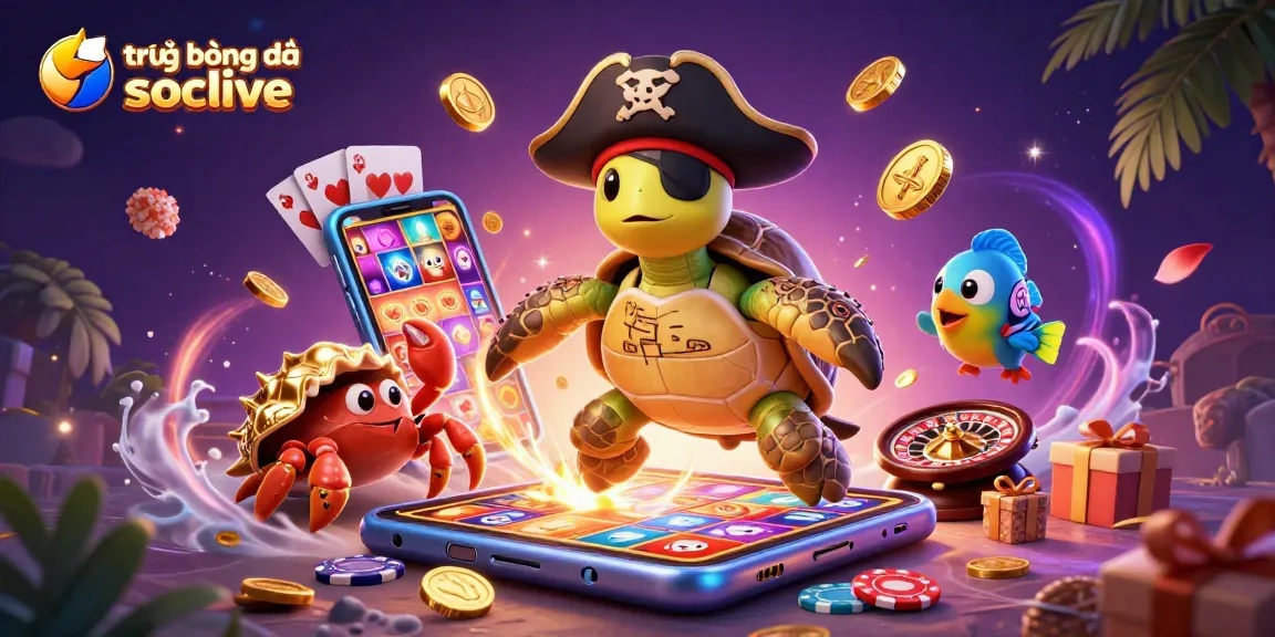 Experience trực tiếp bóng đá socolive with funny cartoon pirates and lively gambling elements
