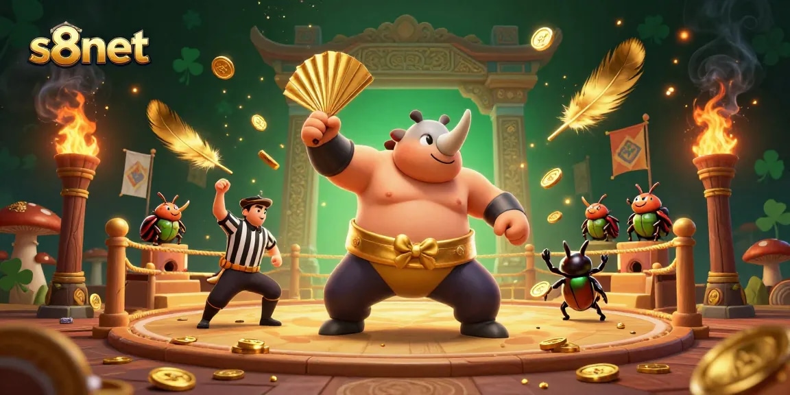 Experience thrilling betting action at s8net featuring a dynamic casino scene with gold coins flying in the air.