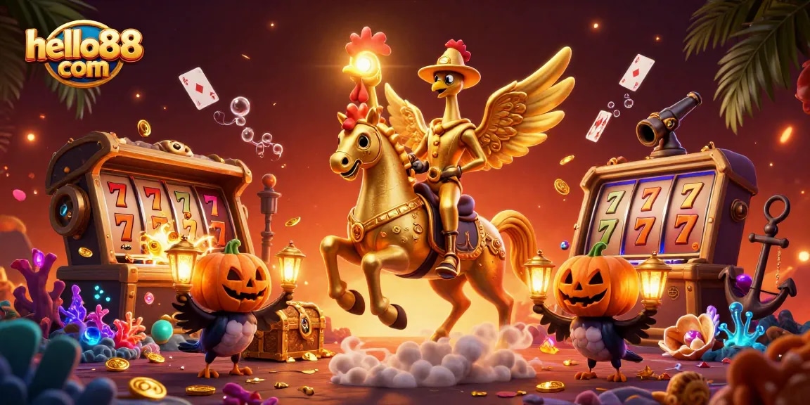 Experience the thrill of hello88 com with a dynamic casino scene featuring vibrant characters and exciting game elements.