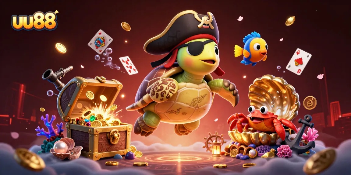 Play exciting games at uu88 with vibrant underwater elements and playful characters.