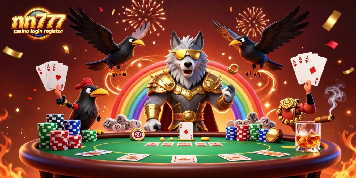 Experience exciting gaming with nn777 casino login register in a vibrant, detailed 3D casino scene.
