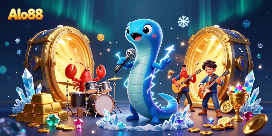 Alo88's electrifying underwater DJ show blends fun and fortune with vibrant casino elements.