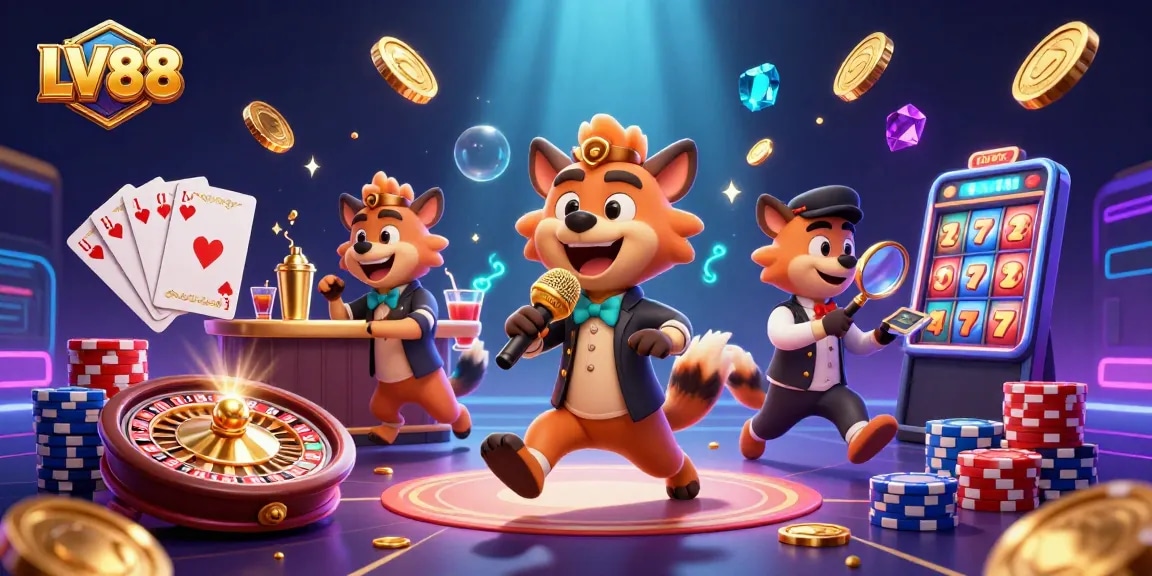 Players enjoy slots and games at the vibrant LV88 casino, exploring exciting opportunities.