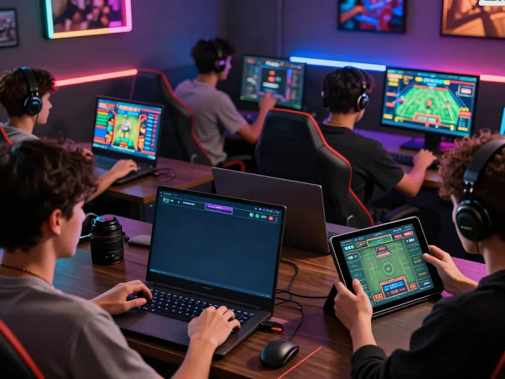 Engaged gamers on devices in a vibrant online gaming environment at https://sv88.cyou/ showcasing excitement and competition.