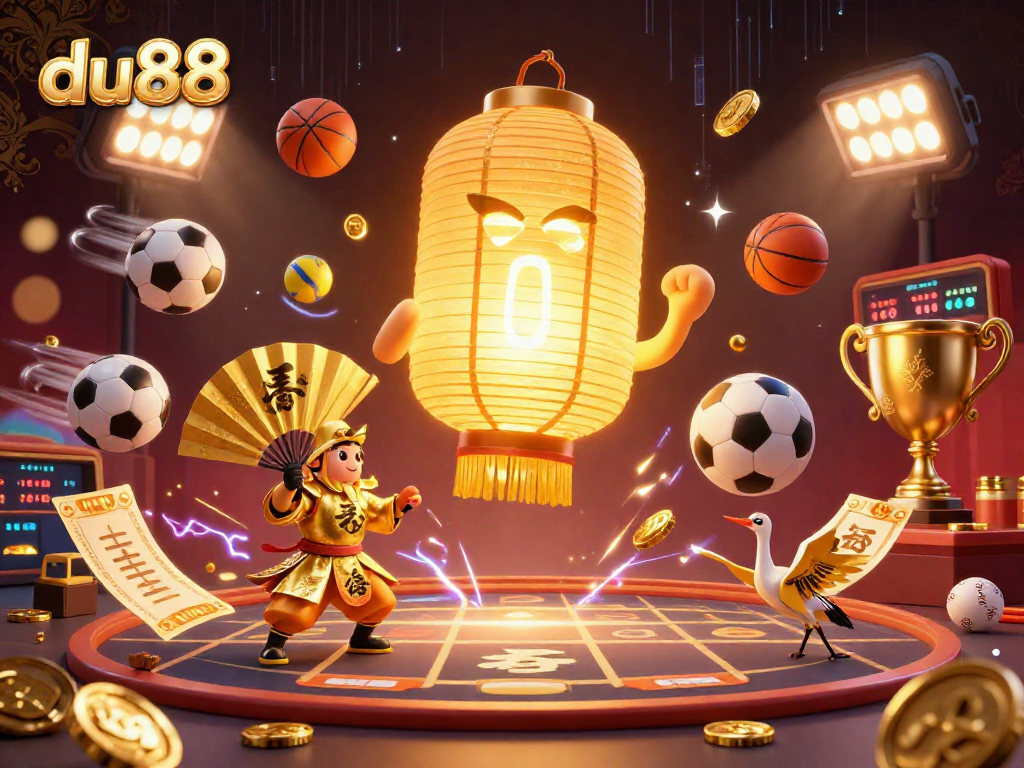 Engage with du88 and exciting sports betting dynamics illustrated in vibrant, detailed 3D art.